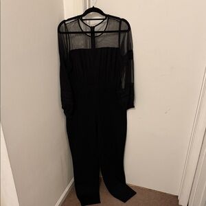 Elegant Black Sheer Jumpsuit
